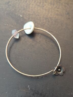 Sterling Silver Bangle With Charms